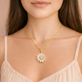 Elora | Sunflower Necklace