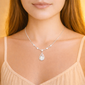 Melio | Crystal Drop Necklace