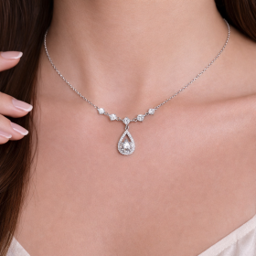 Melio | Crystal Drop Necklace