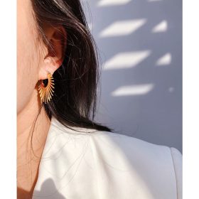 Kaia | Sunflower Punk Hoop Earrings