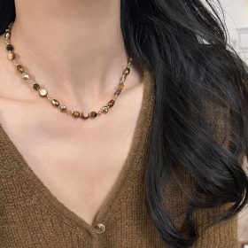 Elaris | Tiger Eye Pearl Necklace