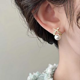 Estelle | Pearl Dome Minimalist Earrings