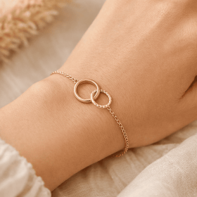 Elara | Minimal Double Circle Titanium Bracelet